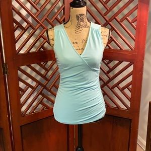 Sleeveless rushes top